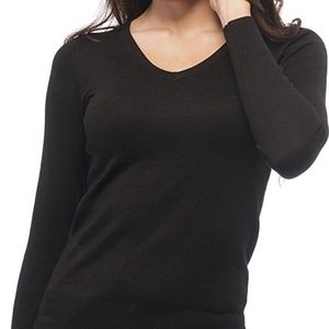 Black V-Neck Top